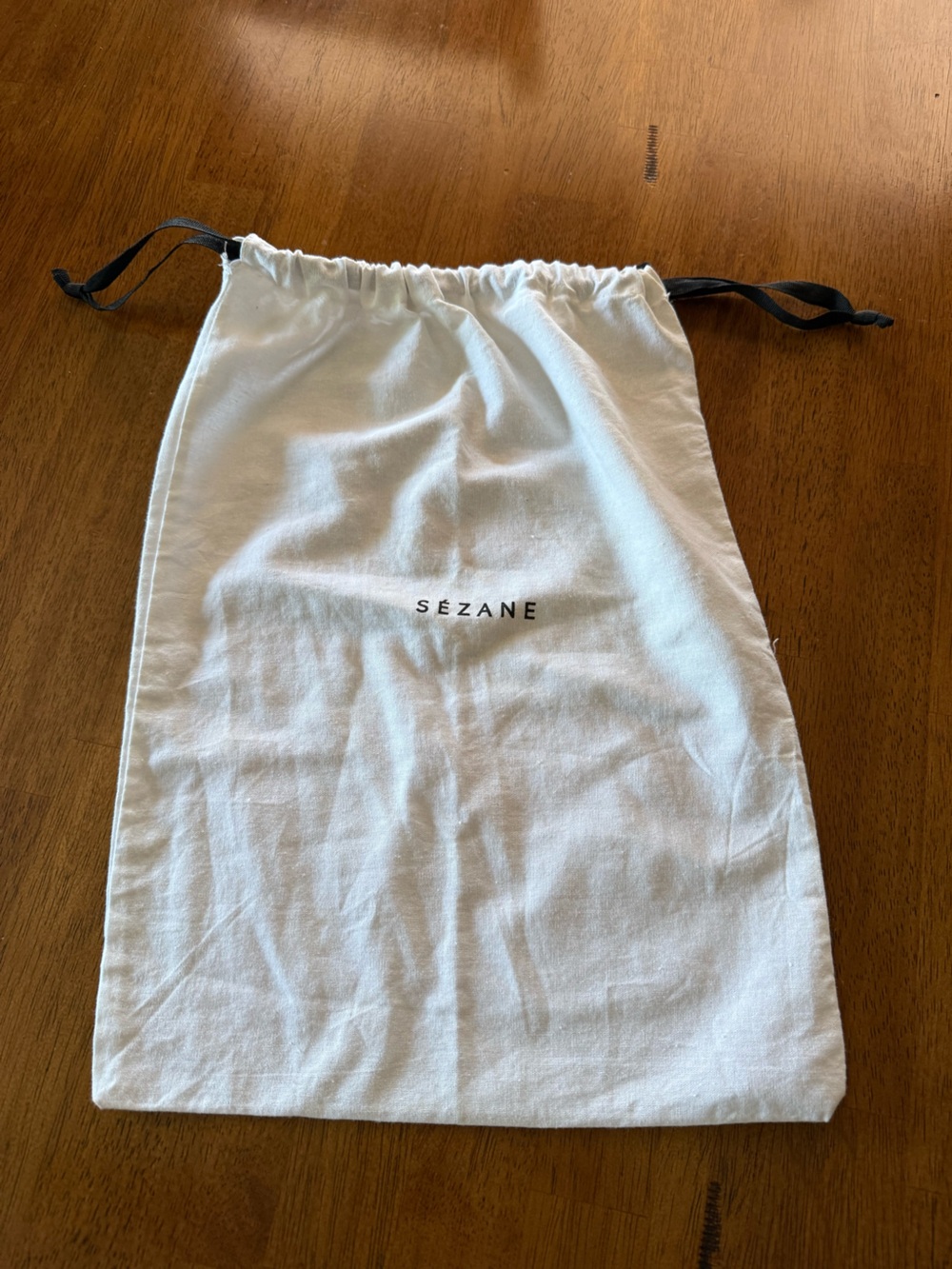 Sezane Dust Bag 11x15” grossgrain ribbon drawstring